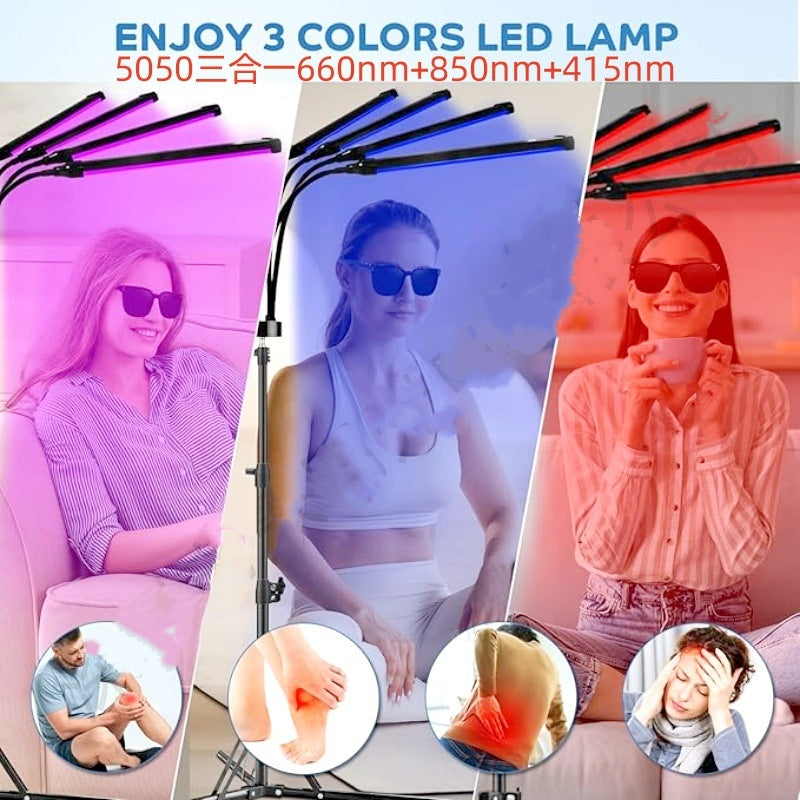 180-LED 3-in-1 Light Therapy Tripod with 4 Interchangeable Heads