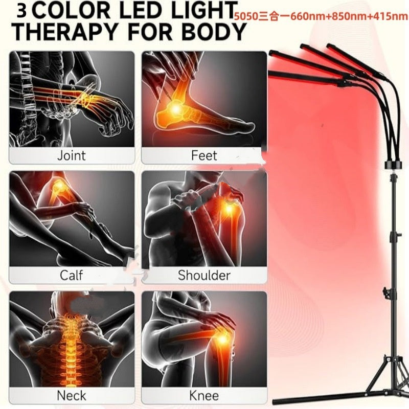 180-LED 3-in-1 Light Therapy Tripod with 4 Interchangeable Heads